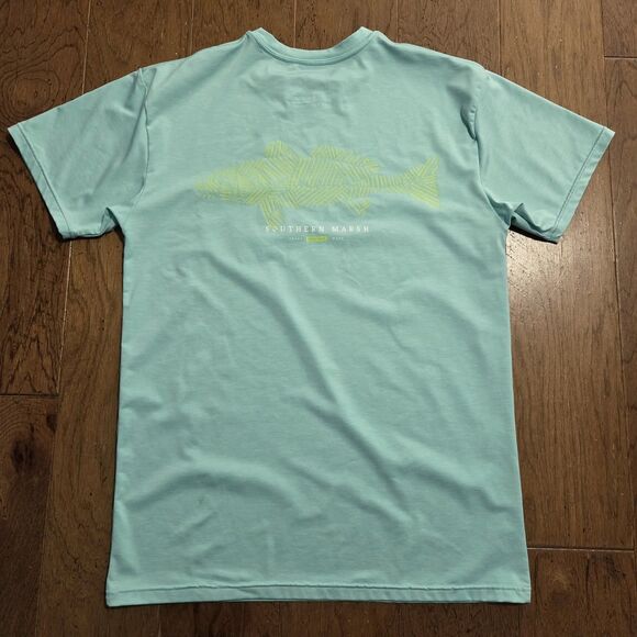 Southern Marsh Pocket T Shirt Blue Short Sleeve Mens Size Medium - Picture 4 of 8